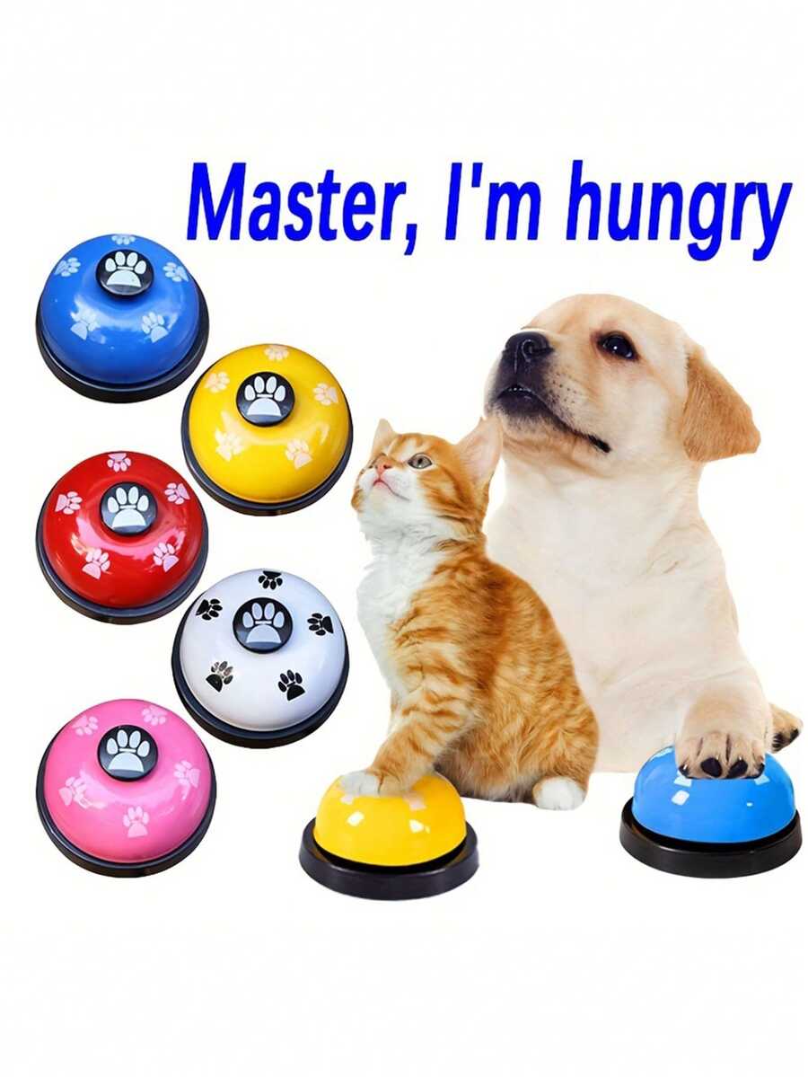Campana de entrenamiento para mascotas, campana de entrenamiento para perros y gatos, campana receptiva con huella de pata para entrenamiento de mascotas, campana de notificación de puerta para perros y gatos, juguete inteligente para perros y gatos, campana de entrenamiento sin batería