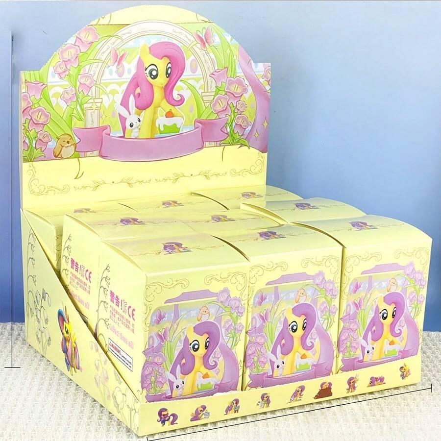 Hasbro Themed Fluttershy Character Figurine Set - Various Cute Poses And Scenes (Reading, Afternoon Tea, Nature Theme), Vibrant Color Mini Display Dolls, High-Quality Detailed Sculpting, Collectible Cartoon Merchandise, Office Desk Decor, Home Decoration, Ideal Gift For Fans, Doll Collectors And Cartoon Enthusiasts, Adorable Character Themed Collectible - Multicolor - View 1