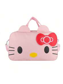 SANRIO 大容量Hello Kitty旅行手提包，女士可折叠登机行李包，周末旅行包，送给女孩的礼物/度假/圣诞节 - A - 查看 9