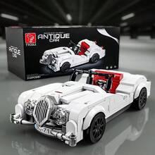 1件装DIY 3D拼图积木超跑玩具套装 - 互锁塑料积木套装，配有坚固的展示盒 | 高度精细逼真的迷你超跑模型，可供创意动手组装 | STEM学习玩具，可提升儿童、青少年和收藏家的精细动作和空间技能 | 完美的圣诞节、万圣节和生日礼物，适合男孩和女孩 - 彩色 - 查看 13