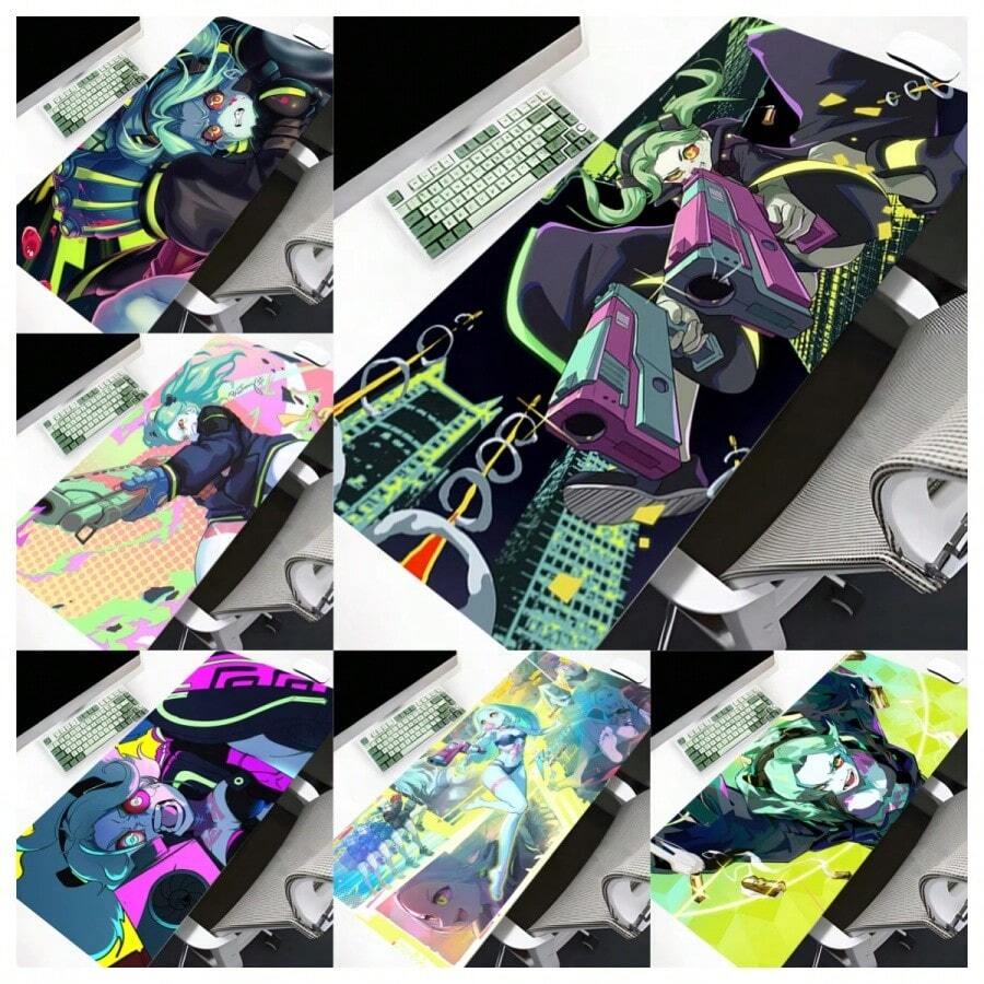 1PC Cute Cartoon Girl Desk Mat, Laptop Mouse Pad, R-Rebecca Anime Mousepad, Computer Gaming Case Mat, Keyboard Office Mat, Gaming Desk Mat - Multicolor - View 1