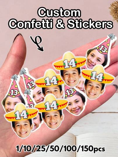 1/10/25/50/100/150 piezas Confeti/Pegatinas de papel brillante y colorido, adecuado para cumpleaños, baby shower, reuniones familiares, decoración de pasteles para fiestas - Excelente para el hogar, entusiastas de fiestas DIY, organizadores de eventos - Decoración de pasteles, pegatinas para cuadernos, pegatinas para tazas, pegatinas para autos, decoraciones navideñas personalizadas, adornos para postres, suministros para fiestas.