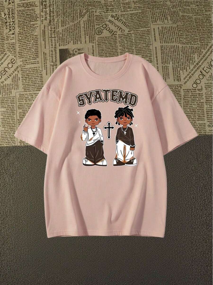 Exclusive Premium Cotton T-Shirt For Boys 2026 - 淺粉色 - 查看 1