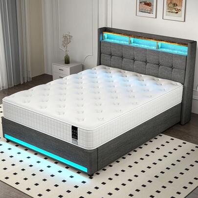 OYAJIA Matratze 140x200 cm, Höhe 25cm, Doppelbett 7-Zonen Taschenfederkernmatratze Härtegrad H3 mittelfest, 7 Zonen Matratzen 90x200 mit hochwertigem Komfortschaum, Rückenentlastende, Rollmatratze, Boxspringbett Matratzen