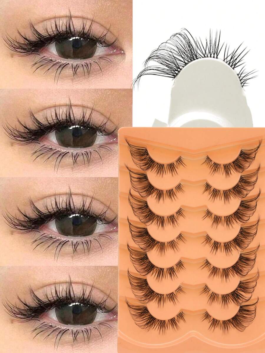 7 Pairs Of Naturally Extended Eyelashes Are Very Attractive, Lightweight And Reusable - Cat Eye Lashes - View 1