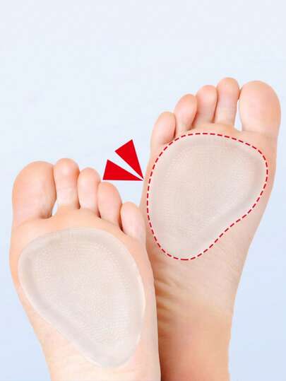 1双透明凝胶鞋垫，适用于女士高跟鞋，舒适保护足部