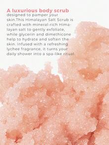 DR.YIMAN 喜马拉雅盐身体磨砂膏 - 二合一去角质保湿，荔枝香型，温和柔滑粗糙干燥肌肤，深层清洁，男女通用 300克 | 水疗级沐浴体验 - 荔枝 - 查看 5