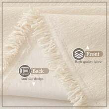 Gugxiom Chenille Couch Cover Boho Sofa Cover For 3 Cushion Pet Friendly Washable Sofa Slipcover For Dogs Furniture Protector Covers Beige 71"*133" - Màu be + 71"*133" - Xem 6
