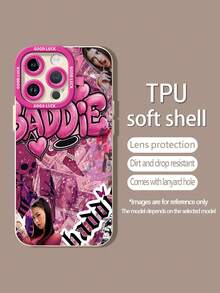 Baddie Aesthetic Phone Case Compatible With  17  16 Pro Max  15 Pro Max  13 And  12 Made Of TPU Material Providing Shockproof And Drop Protection With A Stylish Bold Design Perfect For Fashion Lovers Making It An Ideal Gift For Friends And Special Occasions - 白色 - 查看 5