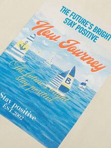 Balabala 男童短袖T恤，纯棉，透气速干夏季上衣 - 淺駝 - 查看 5