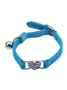 Collar suave ajustable con campana para mascotas - Elegante para perros pequeños, gatos y gatitos - Multicolor - Ver 18