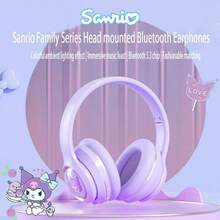 SANRIO 无线耳机 EM-699，可爱卡通大振膜 HIFI 音质，超长续航，音乐游戏两用，RGB 灯光，可折叠，佩戴舒适，无线有线通用耳机 - 查看 2