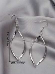 1对时尚简约几何菱形耳钉，适合青少年女孩日常及节日佩戴 - 菱形 - 查看 4