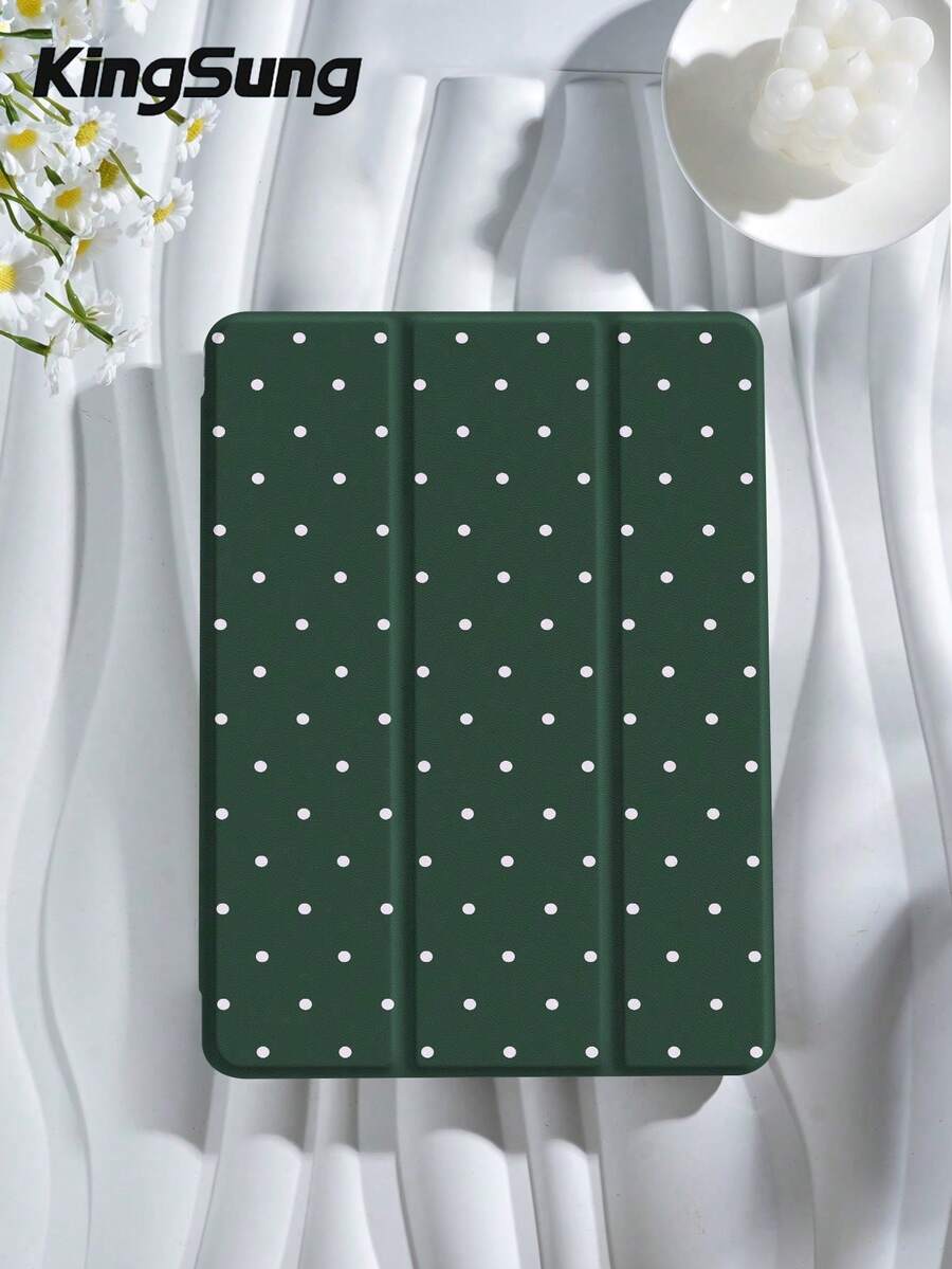 Polka Dot & Minimalist Pattern Tablet Protective Case, Compatible With  9.7/10.2/10.5/10.9/12.9/Pro 11 (10th Gen), Galaxy Tab S6 Lite 10.4", Kindle Paperwhite 12th Gen (2024), Kindle 11th Gen (2022), Offers Soft Shock-Proof Protection, Supports Smart Stand/Auto Wake/Sleep Function - 多色-10 - 查看 1