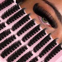 160 Clusters, 10 Rows, Individually Segmented Lash Bundles, Large-Capacity Curled DIY Lash Bundles, Natural Appearance, Exceptionally Thick, Soft, And Ultra-Lightweight, Reusable, Individually Segmented False Eyelashes, DIY Clustered Lashes, Lengthening Lashes, Curled Lashes, Enlarged Eye Lashes, Party Lashes, Thick Lashes - DD - View 7