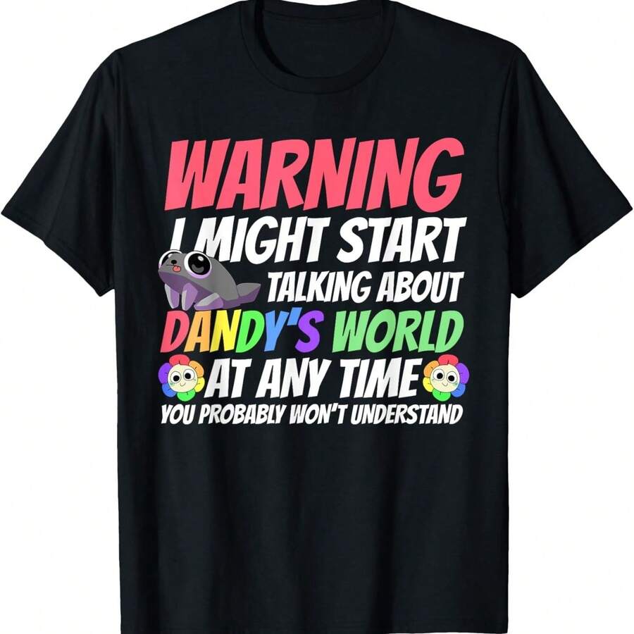 Dandy's World Characters Funny Dandys World Unisex T-Shirt - Black - View 1