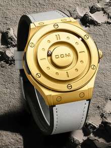 1件装圣诞节男士DOM桶形腕表 | 醒目运动硅胶表带腕表 - 男士节日礼物 - 灰色 - 查看 11