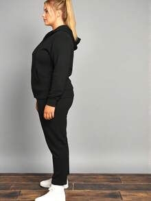 Plus Size Co-Ords - Dark Black - View 3