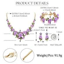 Bridal Fashion Necklaces - Purple Gold - View 5