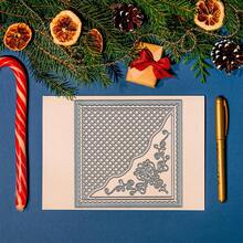 Creative Grid And Lace Dies, DIY Scrapbooking Album And Embossing Stencil, Greeting Card Making Tool, Card Paper Cutting Crafts ,Gift Card Making Template Die Cuts. - Silver - View 5