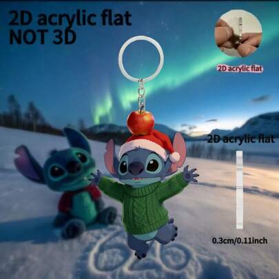 Móc khóa acrylic hình Stitch thiết kế phẳng 2D, họa tiết Stitch - Móc khóa thiết thực, thời trang và sáng tạo, thích hợp làm quà tặng trang trí Giáng sinh, phụ kiện chìa khóa xe hơi hoặc trang trí ba lô, ví. Rất thích hợp làm quà tặng Ngày Valentine, Ngày Quốc tế Phụ nữ, Giáng sinh và các ngày lễ khác. Món quà nhỏ thiết thực và cá nhân hóa. Đây là thiết kế phẳng 2D, không phải 3D. Có thể dùng để trang trí nhà cửa hoặc làm phụ kiện túi xách.