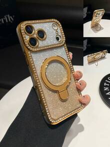 1pc Rhinestone Gradient Electroplated Phone Case Compatible With IPhone 17/11/11 Pro Max/12/12 Pro/12 Pro Max/13/13 Pro/13 Pro Max/14/14 Pro/14 Pro Max/15/15 Pro/15 Plus/15 Pro Max/16/16 Pro/16 Pro Max/16 Plus - Multicolor - View 31
