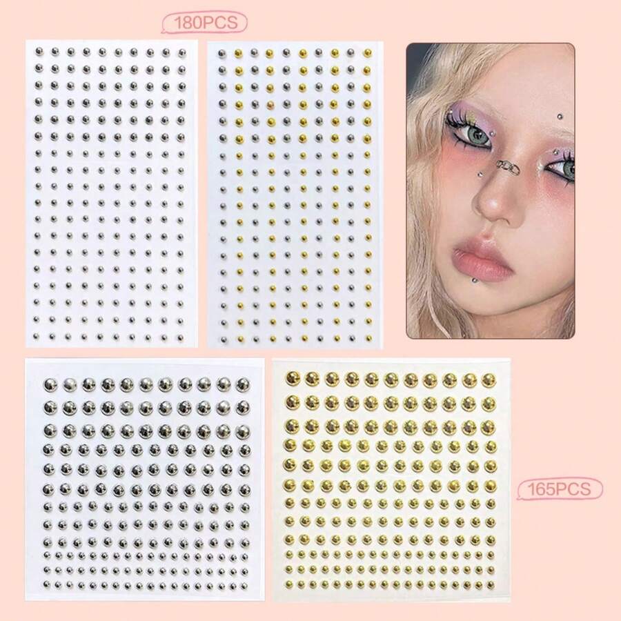 Diamond Sticker Fake Nose Stud Self Adhesive Rhinestones Non Piercing ...