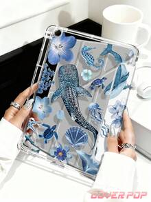 11-Inch Tablet Protective Case With Sea Life Turtle & Shell Pattern, Suitable For 2025 M3/2024 M2 Air, 2022 5th Gen Air, 2025 11th Gen 11-Inch (A16), Galaxy Tab, 2024 12th Gen Kindle Paperwhite, Transparent Back With Fashionable Design, Auto Wake/Sleep Function, Airbag Protection, Suitable For Gifts And Office Use - Multicolor - View 5