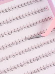 120片免胶假睫毛贴，持久卷翘睫毛，单片分段式大容量 - 黑色 - 查看 5