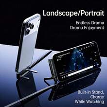 二合一 240W 快充线兼手机支架 – 可折叠设计，游戏、办公、旅行的理想之选，兼容 ，Type-C 接口，解放双手，轻松充电。 - 黑色 - 查看 3