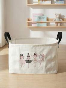 1 giỏ đựng đồ tròn in hình nhân vật hoạt hình có thể gấp lại dung tích lớn có tay cầm, thùng đựng đồ đa năng cho trẻ sơ sinh đựng tã, quần áo, đồ chơi hoặc các vật dụng khác - Nhiều màu - Xem 17