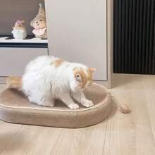 1 件装不掉毛猫抓板兼猫窝，编织剑麻猫窝，带集成玩具球，室内自娱自乐玩具，无需组装 - 56*36*7cm - 查看 6