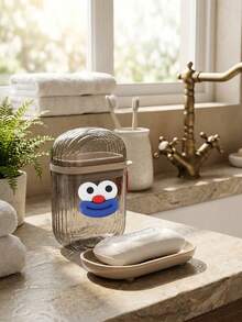 Portable Soap Box With Lid And Sausage Mouth Sticker, Creative Soap Box With Drainage System, Sealed Dust-Proof Soap Storage Box, Transparent Storage Container Suitable For Bathroom, Travel, Non-Slip Base, Durable Plastic Container Suitable For Home, Dorm, Travel, Bathroom Accessories, Camping, Hiking, Outdoor Personal Care And Hygiene - Multicolor - View 2