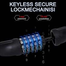 Candado de cadena para bicicleta, 3.2 pies de largo, combinación de 5 dígitos, bloqueo antirrobo, resistente y reiniciable, sin - como en la foto - Ver 8