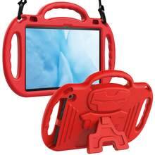 Tablet Protective Case With Handle Stand And Shoulder Strap - Red - View 15
