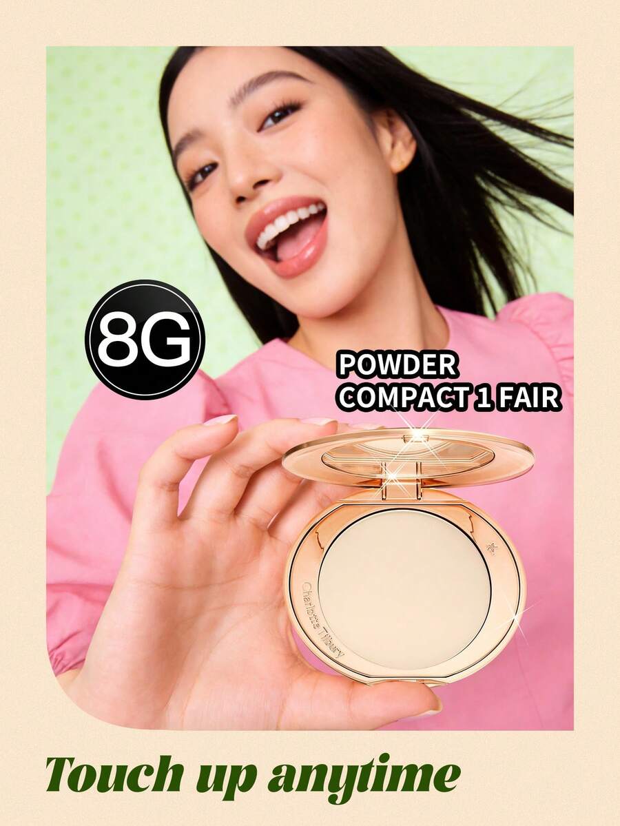 1盒Charlotte Tilbury 蜜粉饼，8克，浅色，哑光，持久，适合油性肌肤和日常使用 - 粉餅 1 fair 8g - 查看 1