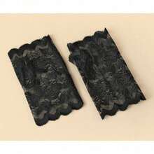 1 Pair Of Sexy Solid Lace Gloves For Christmas And Valentine's Day - màu đen - Xem 4