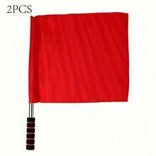 2 piezas de Banderas de árbitro de acero inoxidable mejoradas, Banderas de dirección de tráfico roja, amarilla, verde y blanca para atletismo, fútbol, ferrocarril - Multicolor - Ver 14