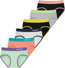 ¡RecomendadoINNERSY Ropa Interior Niñas Grandes Edad 8-16 Adolescentes Calzoncillos Algodón 6 Piezas¡Top de Temporada - A - Ver 1