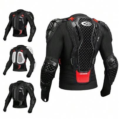 1件摩托车防撞防摔骑行防护装备，胸背护具，尺码M-3XL，骑行者礼物