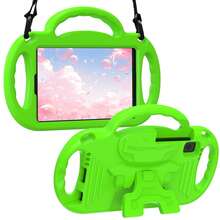 Kids Tablet High Protection Shock-Absorbing Handle Stand Shoulder Strap Protective Case - Green - View 11