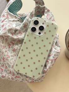 1pc Minimalist All-Over Polka Dot Phone Case Compatible With IPhone 17, 17 Pro Max, New 14, 13, 12 Pro, 16 Pro, Creative Korean Style Elegant Design - Multicolor - View 5