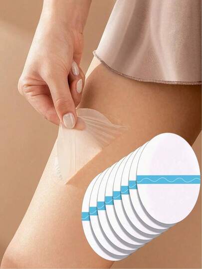 20PCS High Elastic Transparent Waterproof Anti-Friction Leg Protector For Inner Thigh And Knee-Anti-Scratch Adhesive Bandage For Running, Cycling, Fitness-Men And Women