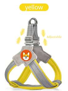 Harness Anjing Berbahan Jala yang Bernapas, Desain Berbentuk Y dengan Dua Cincin D, Strip Reflektif, Cocok untuk Anjing Kecil, Sedang, dan Besar untuk Jalan-jalan dan Latihan di Luar Ruangan - MultiWarna - View 23