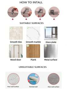 Bình đựng xà phòng lỏng treo tường trong suốt, không cần khoan, khay đựng xà phòng bằng nhựa, phụ kiện phòng tắm. - Khay đựng xà phòng treo tường - Xem 7