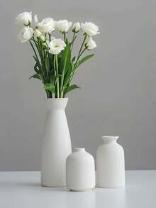 1个或3个复古做旧花瓶，现代波西米亚农舍风格家居装饰，芦苇和干花花瓶，适用于客厅、餐厅、卧室、厨房、浴室、办公室、玄关（白色） - 彩色 - 查看 9