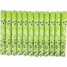 ¡RecomendadoJuego de 12 bandanas de algodón suave y fino al tacto de la mano¡Top de Temporada - verde, (verde mixto) - Ver 19