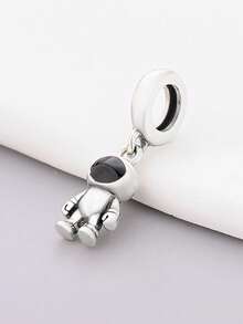 HuooNew 1件简约925纯银宇航员造型吊坠，男女皆宜的生日礼物 - 銀色 - 查看 4