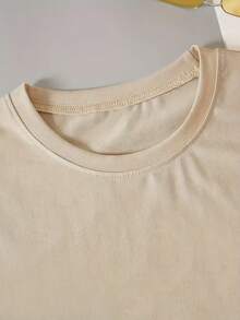 Short-SleeveSoft New Women's Pure Cotton Crew Neck T-Shirt LIFE GAVE ME SOME LEMONS BUT MY JESUS MADE ME LEMONADE With Graphics, Black Tie Hem T-Shirt With Lemon And Lemonade Illustrations, Casual Cotton T-Shirt For Christian Lovers, Lightweight Summer Clothes For Everyday Wear And Outings. 100% Pure Cotton, Versatile And Comfortable For Everyday Wear In Spring And Summer. - 杏 - 查看 4