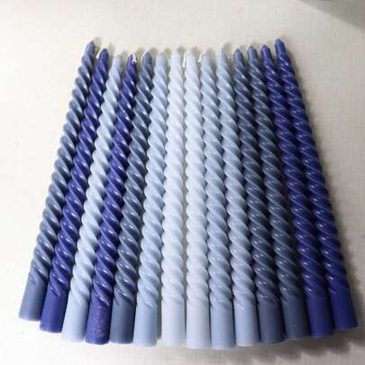 4pcs 10-Inch Tall Unscented Smokeless Spiral Taper Candles, Suitable For Wedding, Home Decor, Dinner, Birthday Party, Valentine's Day, Burn Time Up To 8 Hours